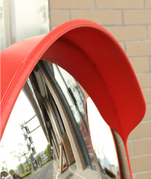 Outdoor PC Lens Convex Mirror - Safety Border Detail
