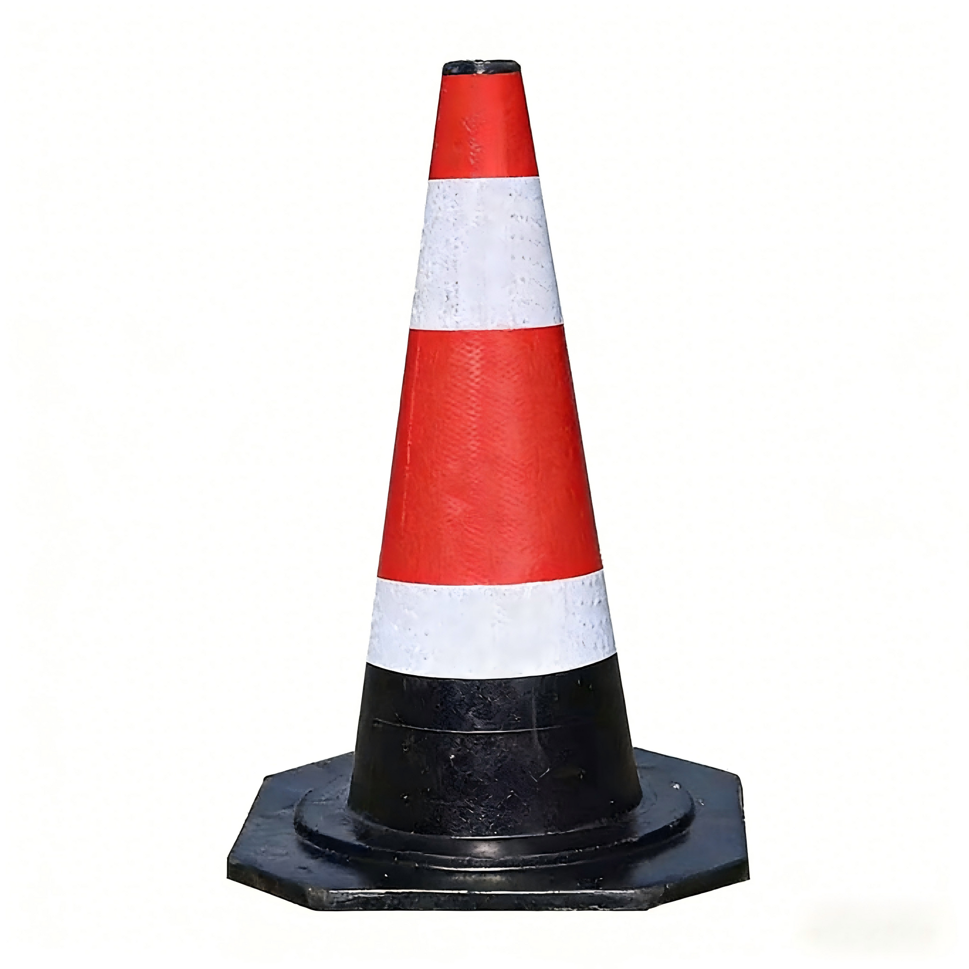 Black Rubber Traffic Cone - Product View
