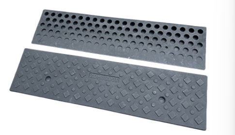 All Black Rubber Curb Ramp - Installation View
